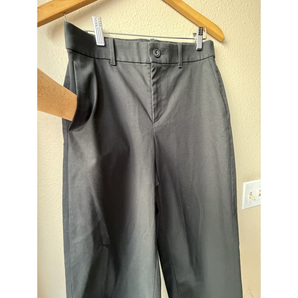 UNIQLO Wide Leg Dress Pants Black M Size 8 High Waisted Trouser Pockets 28–29 in - Picture 5 of 14